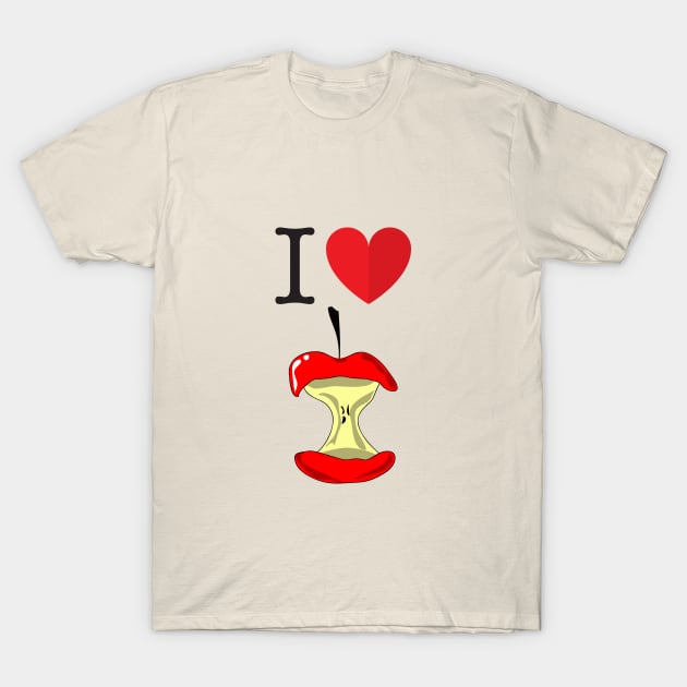 I Love Apples T-Shirt by Printea